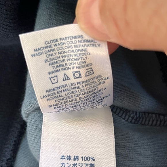 Lands’ End Men’s Size XXL 59-52 Herringbone 1/4 Zip Pullover Sweater Blue/Navy - Picture 8 of 9